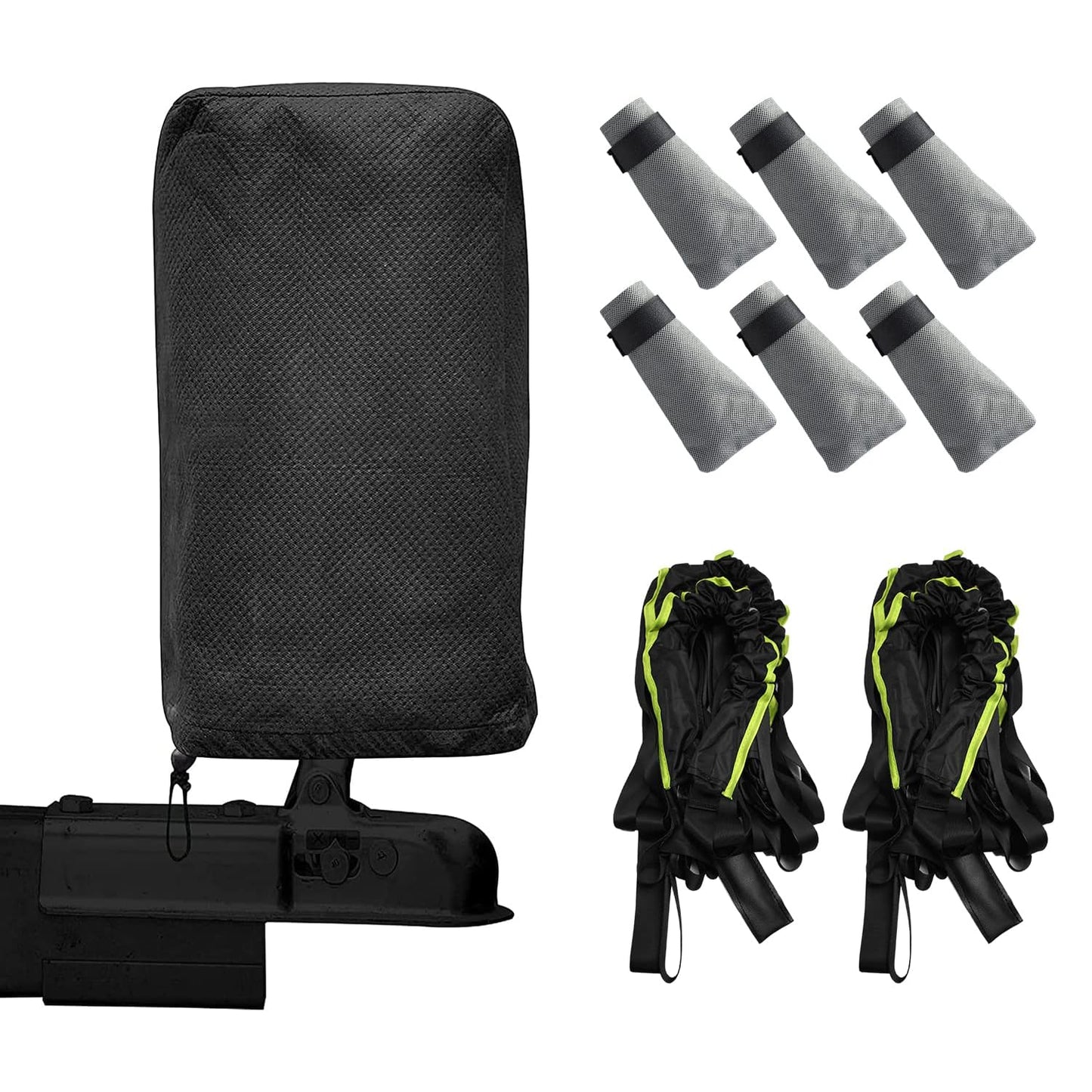 Universal RV Accessories Kit Tongue Jack Cover and Windproof Fastening Straps for RV Covers