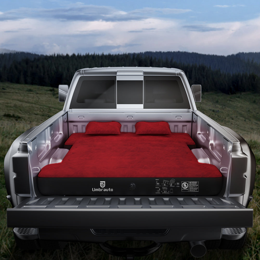 Umbrauto Truck Bed Air Mattress,Red