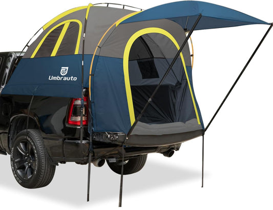 Truck Bed Tent with Awning 5.5'-5.8' PU3000mm Waterproof Pickup Truck Tents Umbrauto