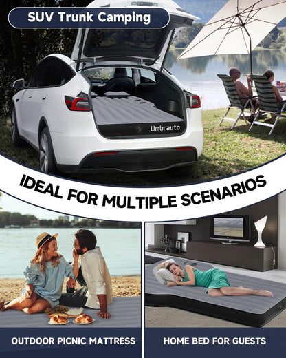 Umbrauto Tesla Y Car Camping SUV Thicken Air Mattress Gray