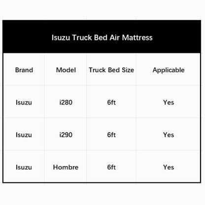 6ft Isuzu Truck Bed Air Mattress