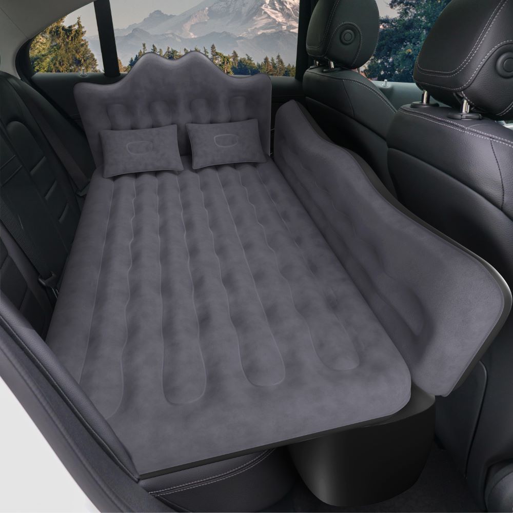 Black Car Travel Camping Air Bed Inflatable Mattress Back Seat Cushion  Pillow